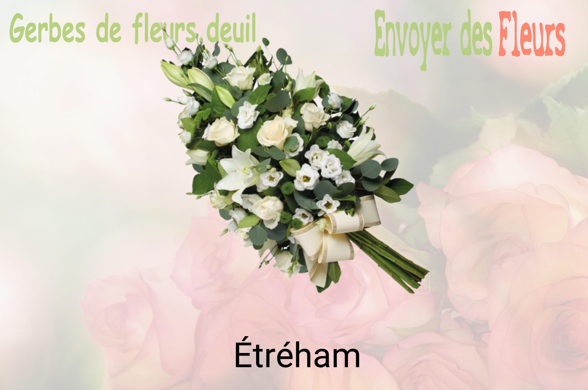 Gerbe de fleurs de deuil livrée à Étréham